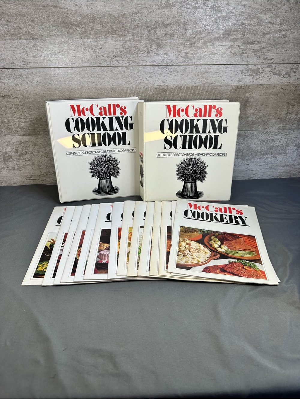 Vintage McCall's Cooking School Binders & Cookery Booklet Lot 1980s